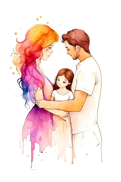 Mother And Father & Girl