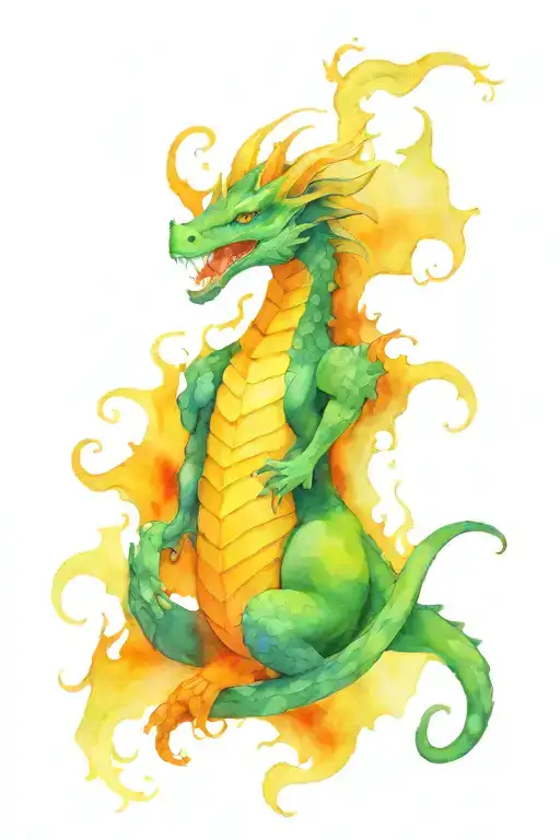 Dragon Emerging Victoriously From The Ashes