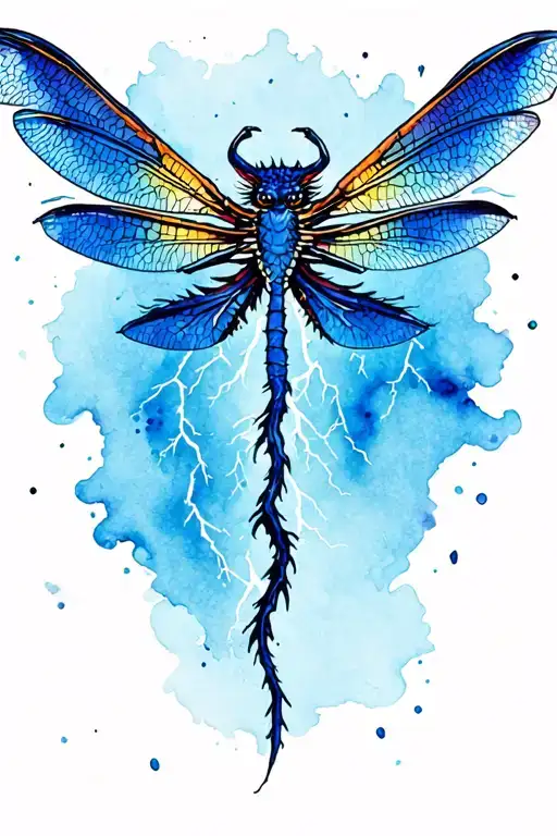 Lightning Bolt Dragon Fly Away