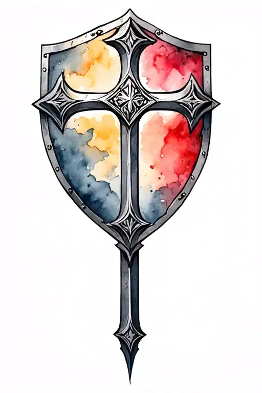 War Hammer 40K Black Templars Cross With Shield