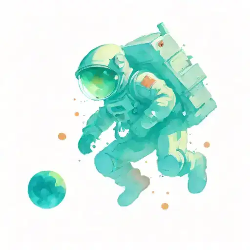Astronaut Floating In Space