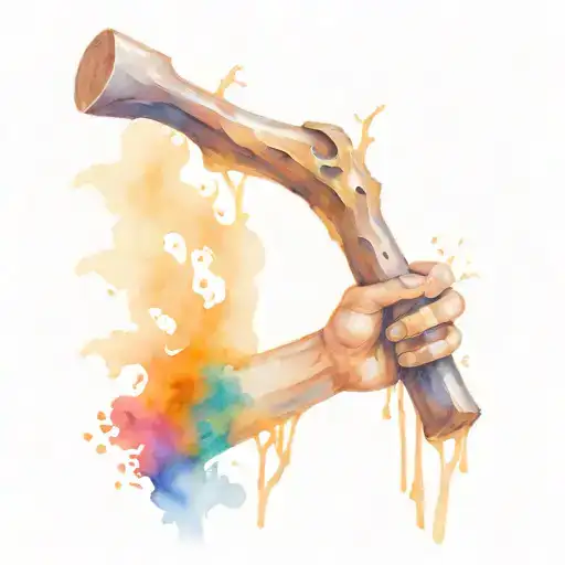 Hammer Handle Envolving In Tree