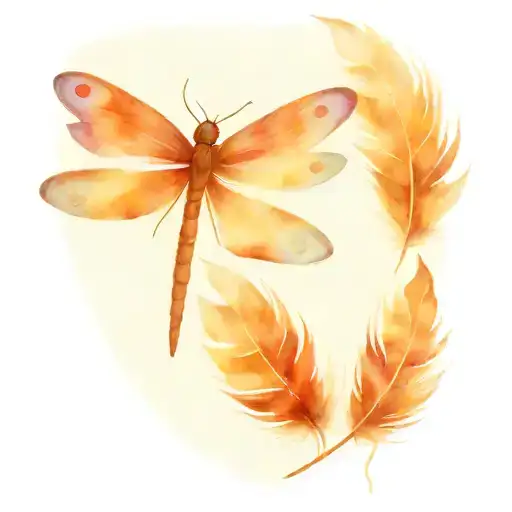 Feather Dragonfly Butterfly