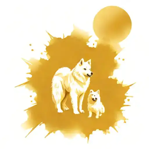 Samoyeds Dog And Outer Space