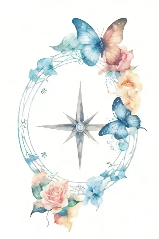 Rose Tiger Compass Butterfly