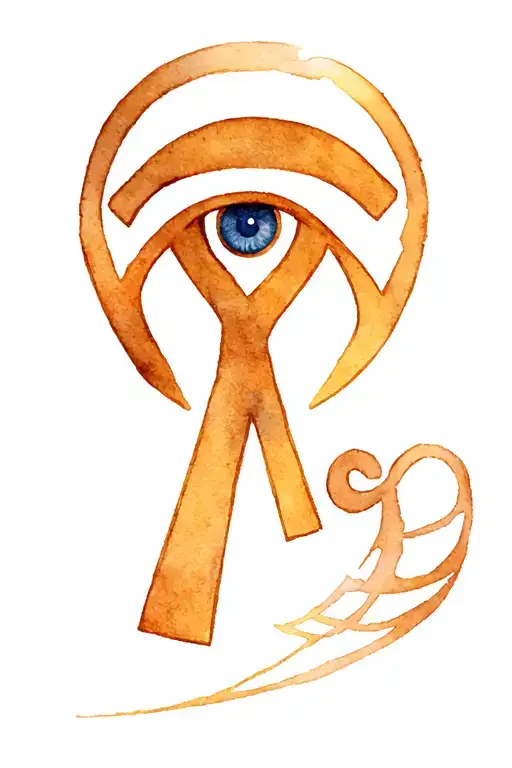 Ankh With The Eye Of Horus Eye