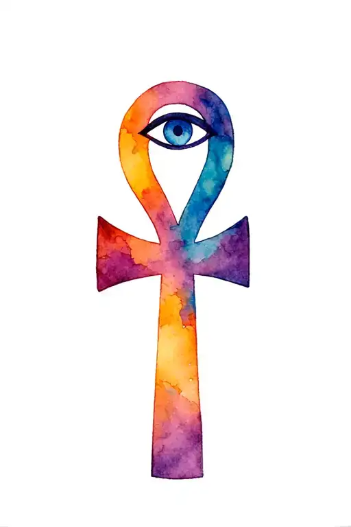 Ankh With The Eye Of Horus Eye