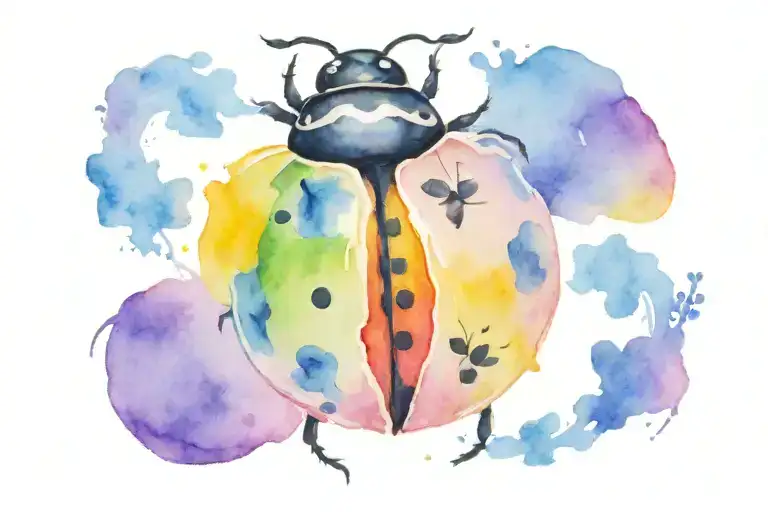 Autism Symbol On A Ladybug Sitting