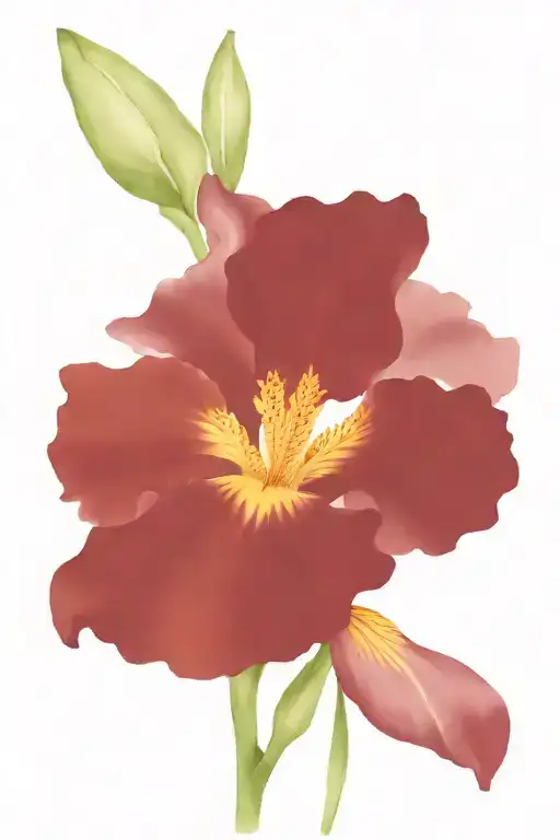 Iris Flower Aston Villa Surrounded By Blooming Floral