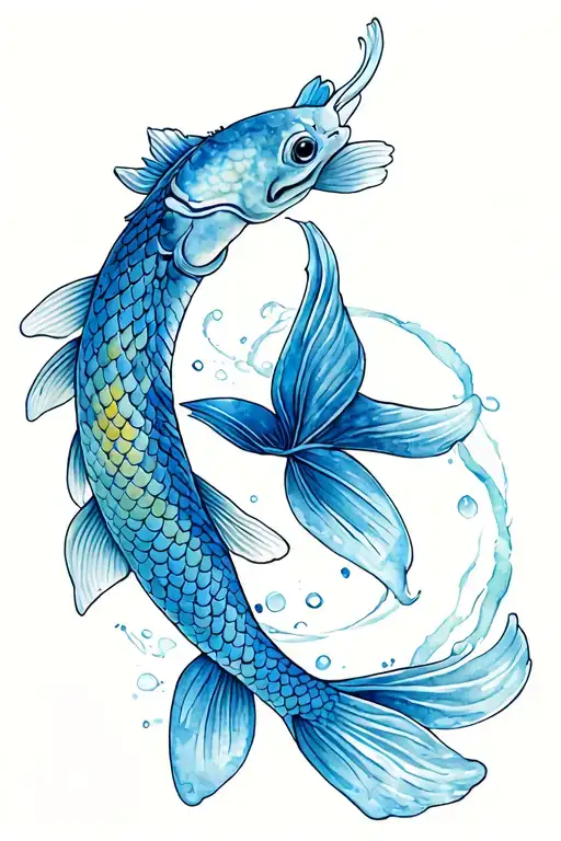 Koi Fish Calf Man Scales