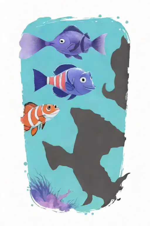 Finding Nemo Characters Surrounded