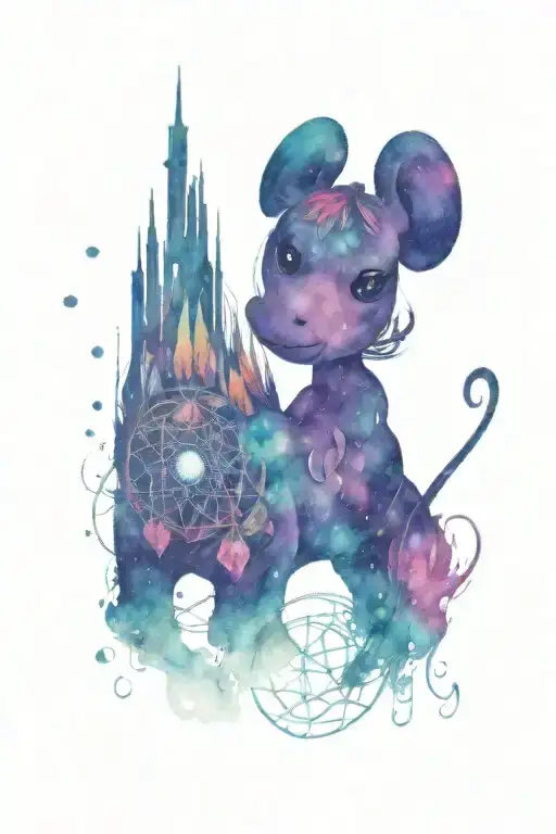 Pegasus Horse With Gem Shapes And Dream Catcher