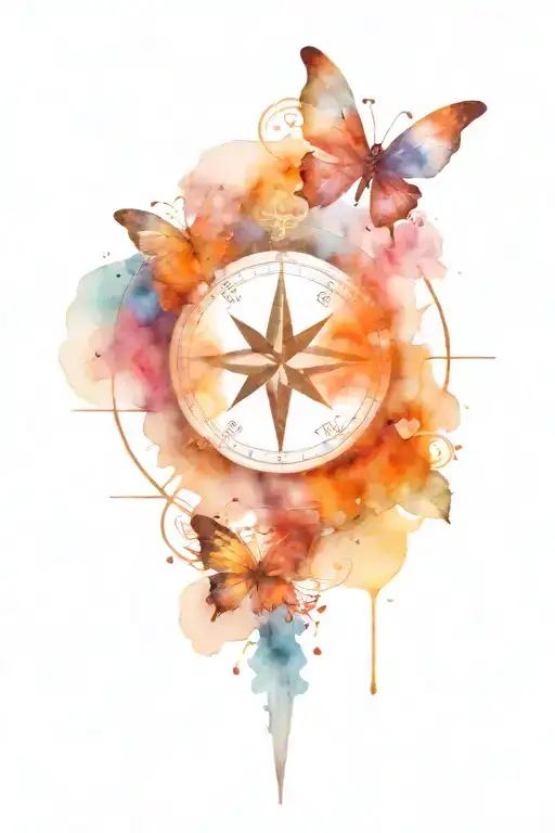 Compass Butterfly Surrounded