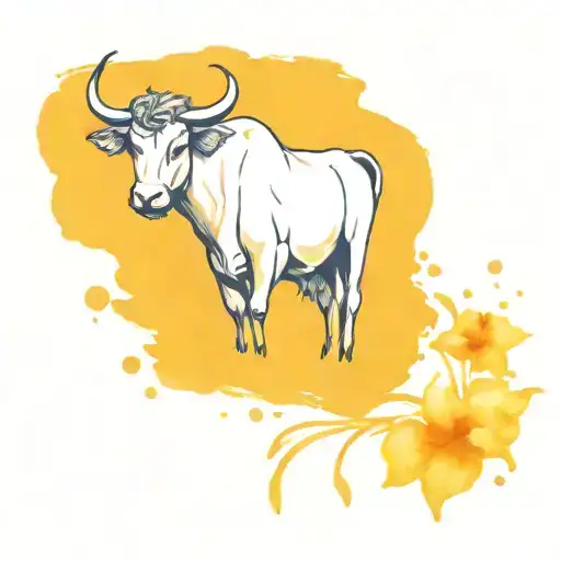 Leo And Taurus Feminine Tattoo Design