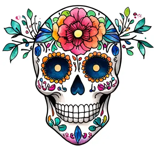 Mexican Sugar Skull Soft Shading