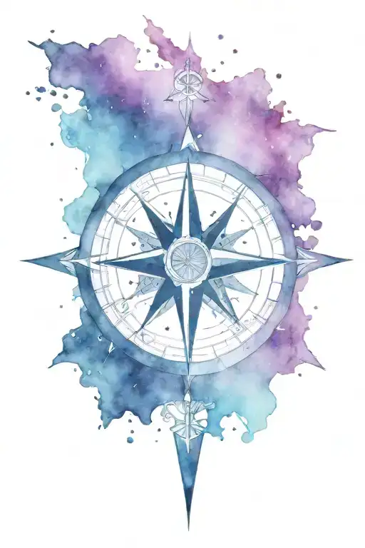 Compass With Taurus Constellation