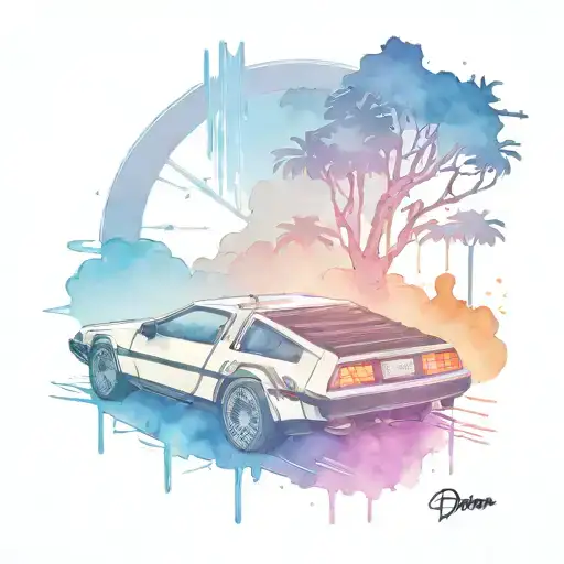 Delorean Cyberpunk Inspired