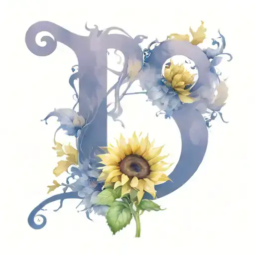Sunflower With The Letter R