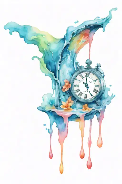 Surrealism Melting Clock
