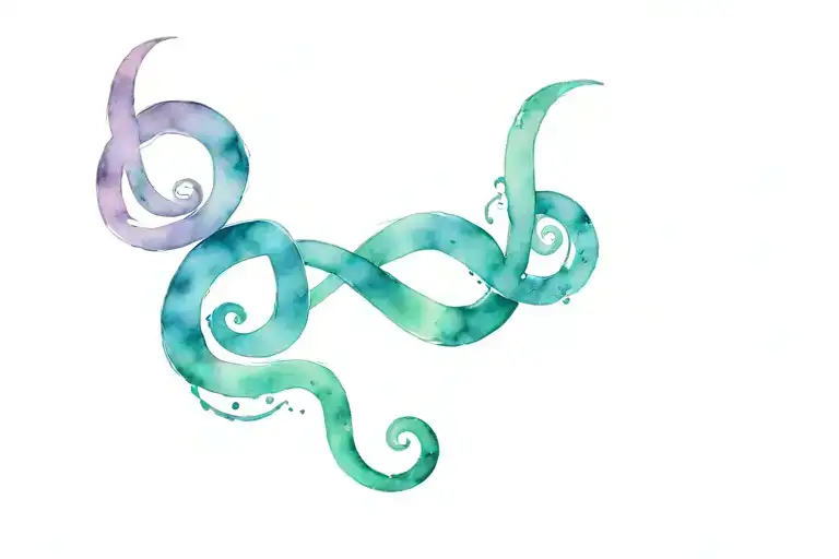 Aquarius Infinity Symbol Intertwined With Lyrics Incorporated