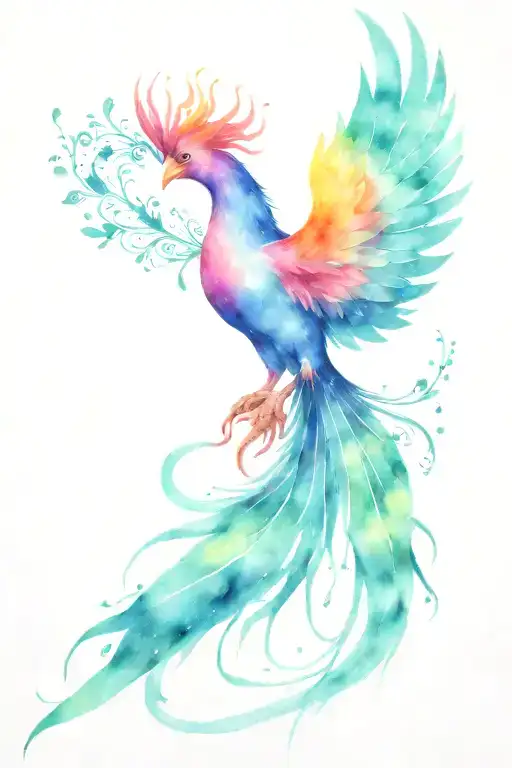 Galaxy Phoenix Bird