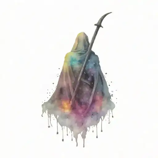 Back Of Grim Reaper Looking Into The Galaxy