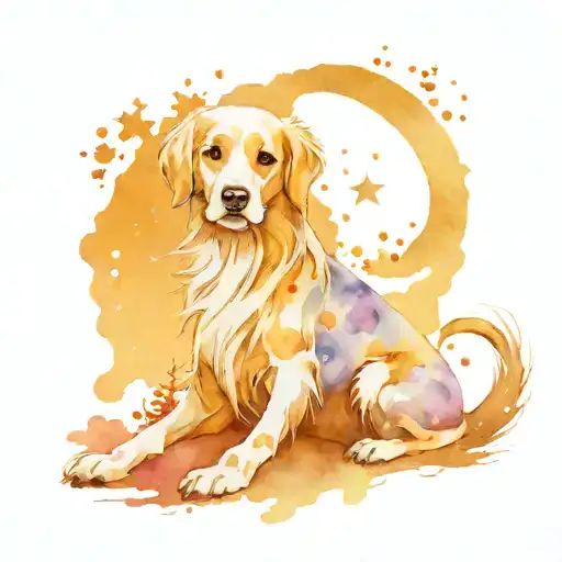 Galaxy With Reaper And A Dog Sitting