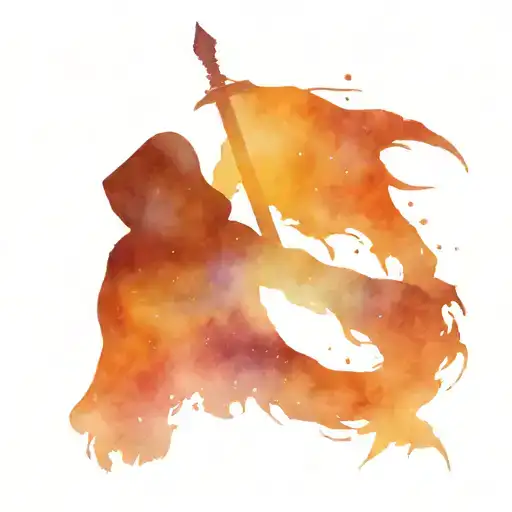 Back Of Grim Reaper With Galaxy Background