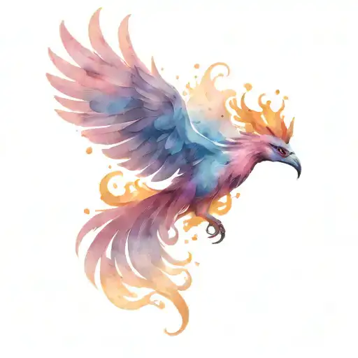 Purple Blue Phoenix Rising