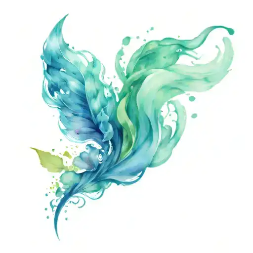 Water And Wind Blowing