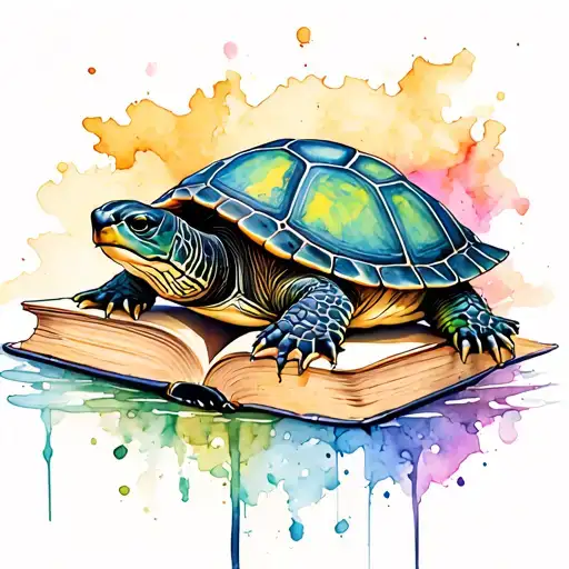 Turtle And A Book In Memory