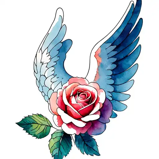 Wing With A Rose