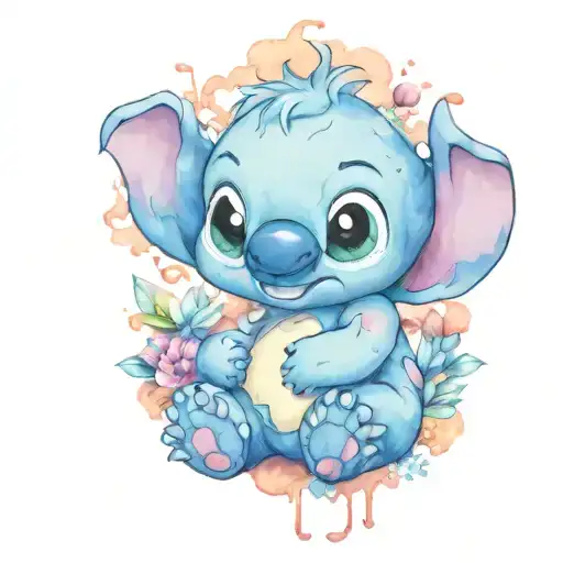 Disney Stitch And Caverpoo Dog Sitting