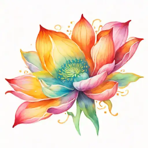 Open Lotus Flower Blooming