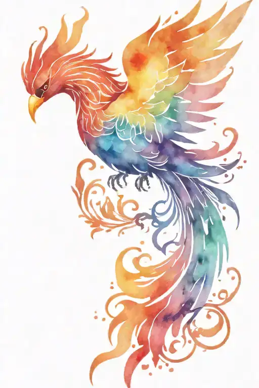 Phoenix Bird Flying