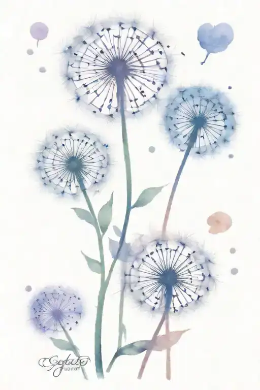 Dandelion Wish With The Words