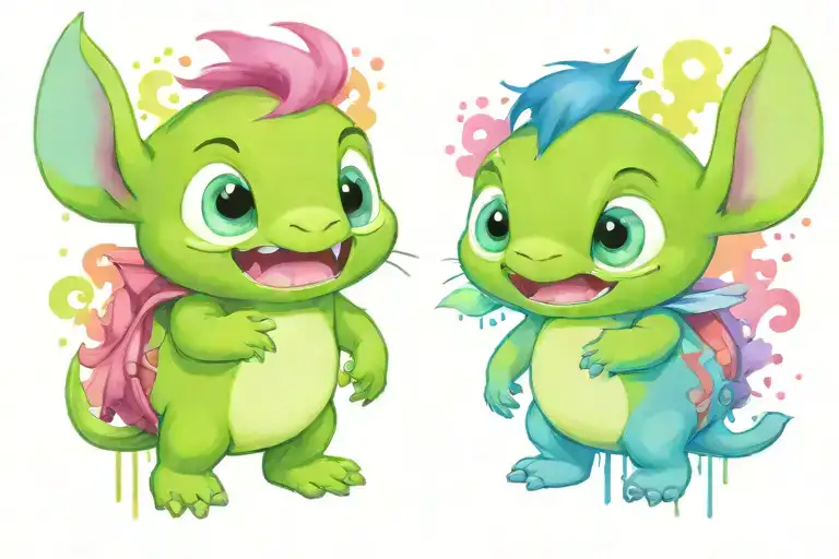 Disney Stitch Mike Wazowski Carl