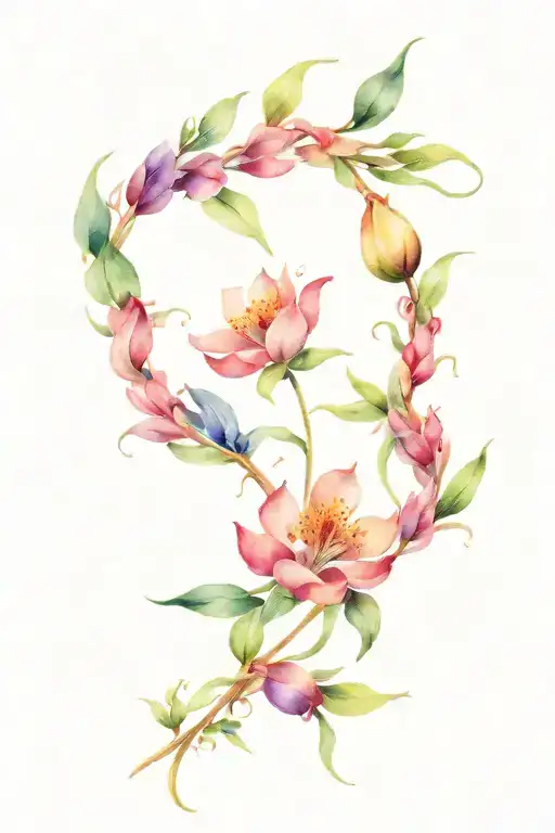 Birth Flower Intertwined