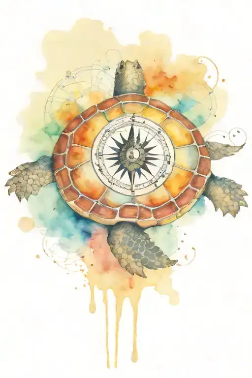 Turtle With Compass
