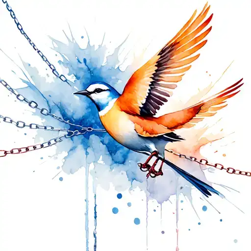 Bird Chains Breaking And Bursting