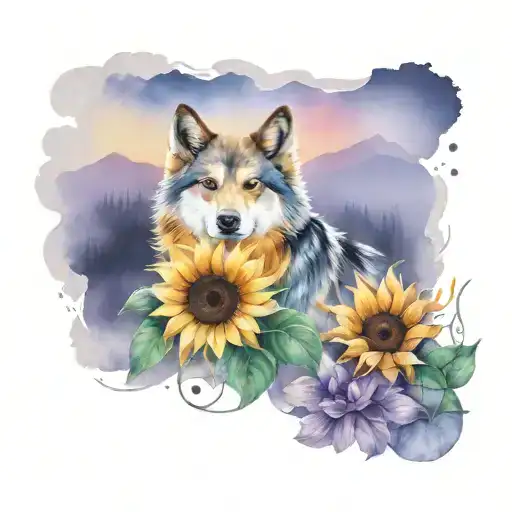 Sunflower Mountain Dog Camping Themed