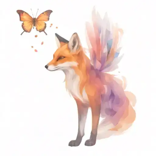 Fox With Butterfly Wings