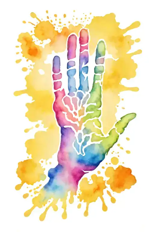 Hand Prints Sun Shining