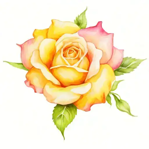 Dainty Pink Rose Bracelet Tattoo Design