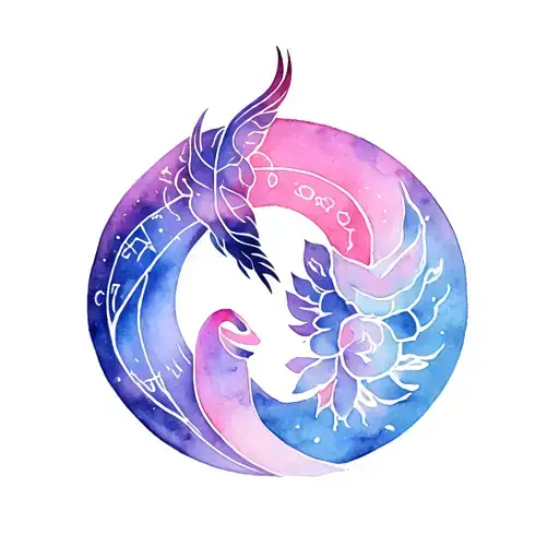 Sagittarius Zodiac Intertwined With Cancer Zodiac Sign