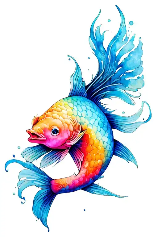 Pisces Spiritual Tattoo Design