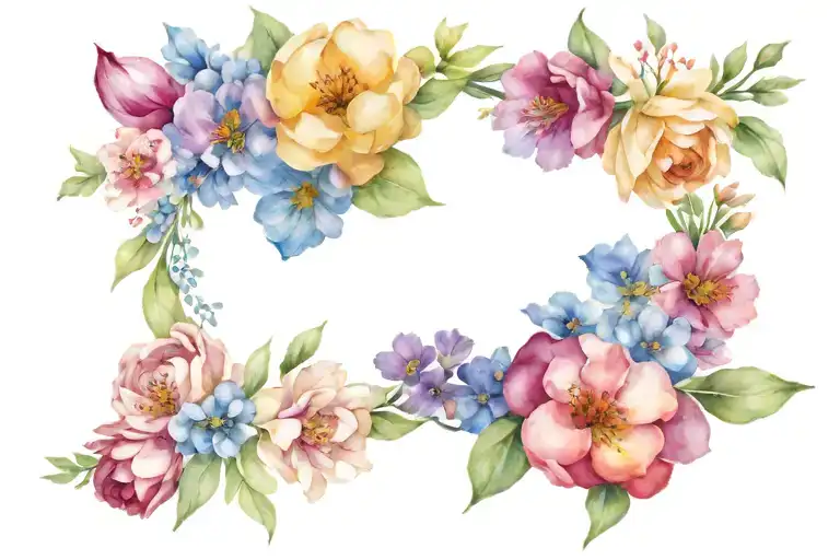 Birth Flower Bouquet Tattoo