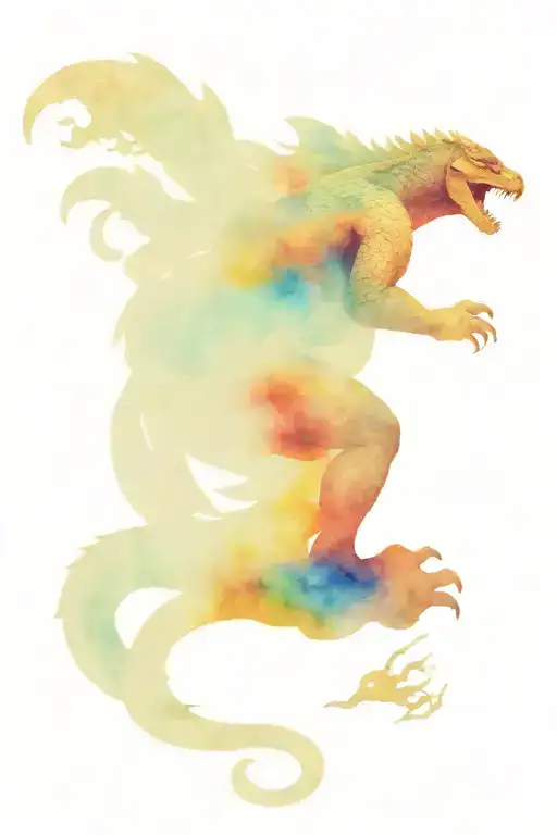 Godzilla Sleeping Figure Surrounded