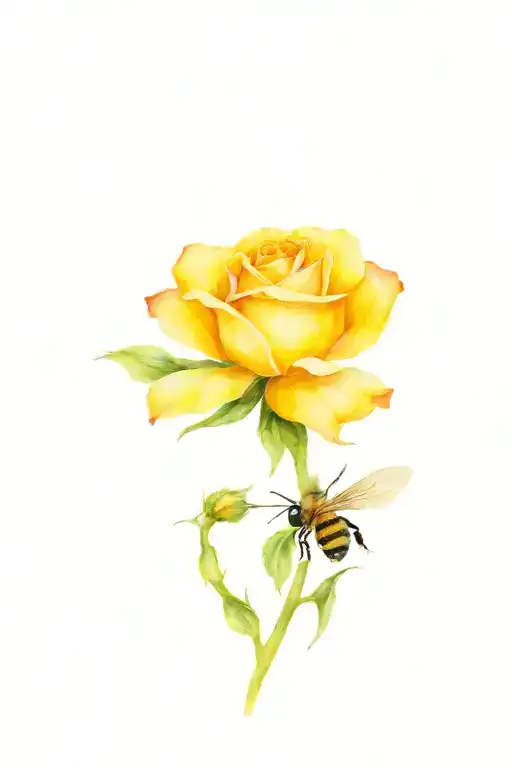 Yellow Rose Bee