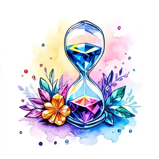 Hourglass Made Out Of Gems